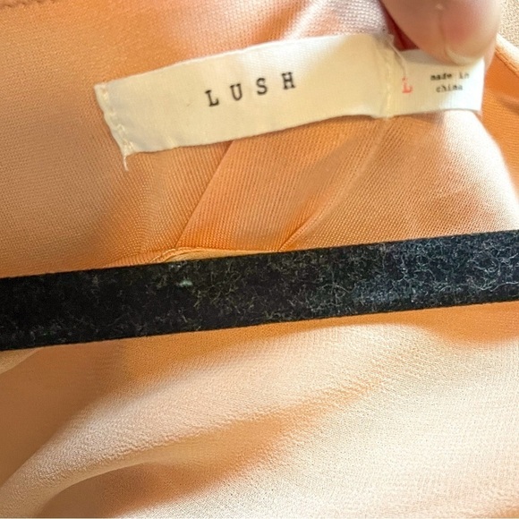 Lush Cold Shoulder Sheer Long Sleeve Dress, Size L - Picture 10 of 12